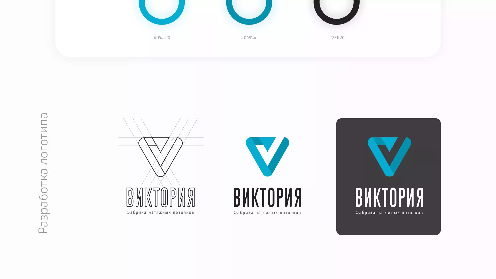 Разработка фирменного стиля компании по продаже и установке натяжных потолков в Одинцово