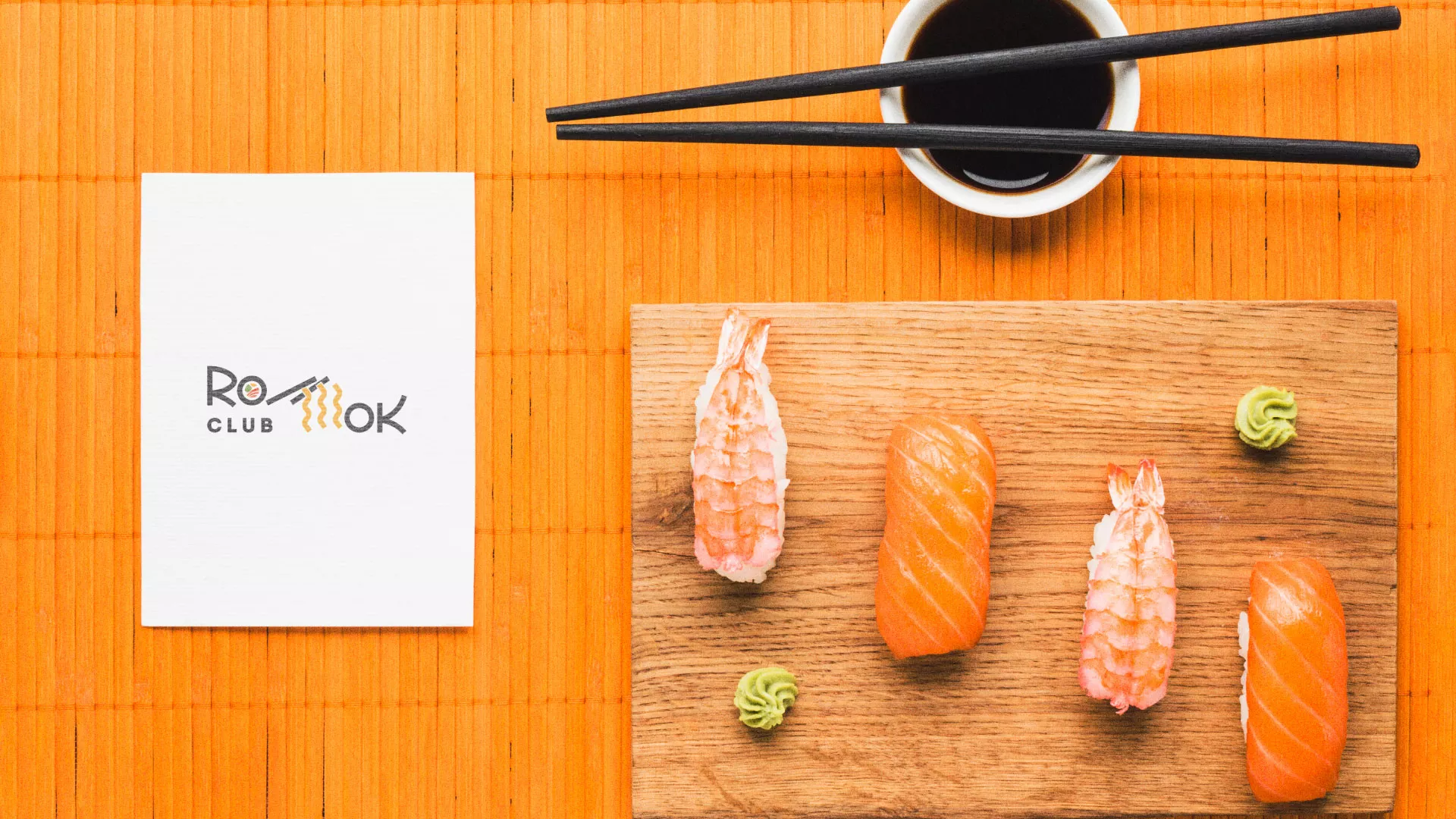 Создание логотипа суши-бара «Roll Wok Club» в Одинцово